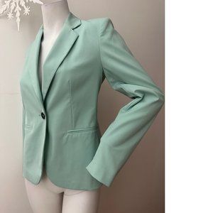 Zara Structured Mint Green Aqua Formal Blazer Suit Jacket Coat  NWT
